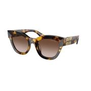 Stijlvolle zonnebril bruin Havana gradient lens Miu Miu , Multicolor ,...