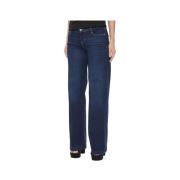 Slim Fit Blauwe Denim Broek Guess , Blue , Dames