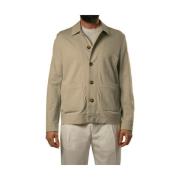 Zand Overshirt met Zakken en Knopen Circolo 1901 , Beige , Heren