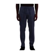 Linnen Chino's Marineblauw Elastische Taille Michael Coal , Blue , Her...