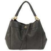 Pre-owned Leather shoulder-bags Coach Pre-owned , Black , Dames