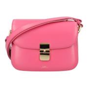 Fucsia Rose Grace Small Leren Tas A.p.c. , Pink , Dames