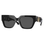Stijlvolle zonnebril met donkergrijze lenzen Versace , Black , Dames