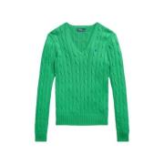 Kimberly Pima Katoen Twisted Gebreide Trui Polo Ralph Lauren , Green ,...