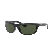 Balorama Zonnebril Groene Lens Zwarte Frame Ray-Ban , Black , Heren