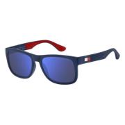 Blauwe High Contrast Zonnebril TH 1556/S Tommy Hilfiger , Blue , Heren