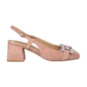 Vierkante hak gesp schoenen Alma EN Pena , Pink , Dames