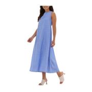 Blauwe Open Back Midi Jurk Na-Kd , Blue , Dames