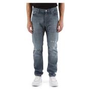 Denim jeans met vijf zakken Calvin Klein Jeans , Gray , Heren