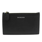 Pre-owned Leather wallets Balenciaga Vintage , Black , Dames