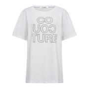 Oversized Tee met Slimme Print Co'Couture , White , Dames