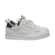 Witte en blauwe leren sneakers Panchic , White , Heren