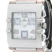 Pre-owned Leather watches Omega Vintage , White , Dames