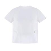 Wit Jersey T-shirt met Getailleerde Taille Herno , White , Dames