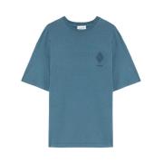 Moderne korte mouwen T-shirt Amish , Blue , Heren