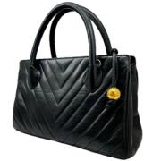 Pre-owned Leather chanel-bags Chanel Vintage , Black , Dames