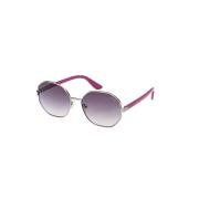 Gradient Lens Zonnebril in Nikkel Frame Guess , Pink , Dames