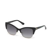 Stijlvolle zonnebril Zwart/Goud Grijs Verloop Guess , Black , Dames