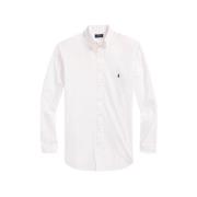 Lichtgewicht Twill Katoenen Overhemd Polo Ralph Lauren , White , Heren