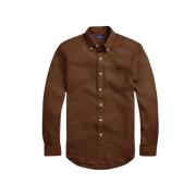 Linnen Overhemd Casual Stijl Polo Ralph Lauren , Brown , Heren