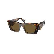 Stijlvolle zonnebril bruin Havana frame Prada , Brown , Dames