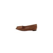 Pre-owned Leather flats Sergio Rossi Pre-owned , Brown , Dames