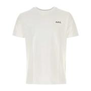 Klassiek Wit Katoenen T-Shirt A.p.c. , White , Heren