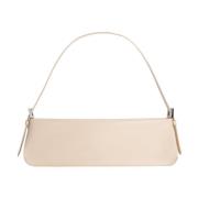 Lange Semi-Patent Leren Tas By FAR , Beige , Dames