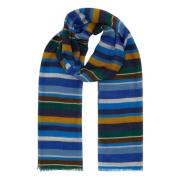 Italiaanse katoenen linnen gestreepte sjaal Gallo , Multicolor , Unise...