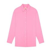 Kleurrijke Katoen-Poplin Shirt Loulou Studio , Pink , Dames