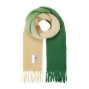 Ombre Franje Mohair Sjaal Ganni , Multicolor , Dames