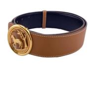 Pre-owned Leather belts Hermès Vintage , Brown , Heren