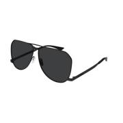 Zwarte Stof Zonnebril Saint Laurent , Black , Dames