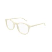 Ivory Montura Zonnebril Saint Laurent , Beige , Dames