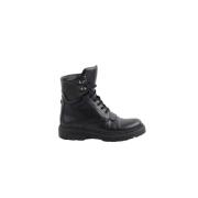 Pre-owned Leather boots Moncler Pre-owned , Black , Dames