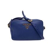 Pre-owned Leather crossbody-bags Prada Vintage , Blue , Dames