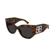 Havana Grijze Zonnebril Balenciaga , Brown , Dames