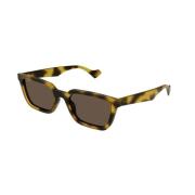 Geel Bruin Zonnebril Gg1539S Gucci , Yellow , Heren