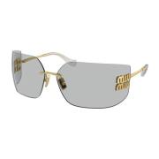 Metalen en Polyamide Dames Zonnebril Miu Miu , Gray , Dames