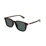 Groene Havana Zonnebril Mb0338S 002 Montblanc , Brown , Heren