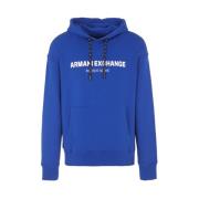 Blauwe Hoodie Aw23 Armani Exchange , Blue , Heren