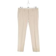 Pre-owned Wool bottoms Prada Vintage , Beige , Dames