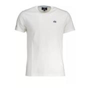 Wit Geborduurd T-shirt Elegante Stijl La Martina , White , Heren
