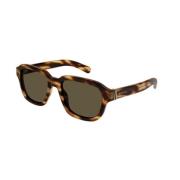 Bruin Havana Zonnebril Gg1508S 002 Gucci , Brown , Heren