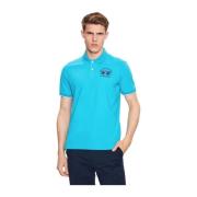 Geborduurd Logo Polo Shirt La Martina , Blue , Heren