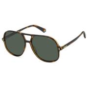 Classic Sunglasses in Dark Havana/Green Polaroid , Brown , Unisex