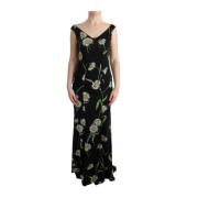 Prachtige Zijden Jurk Dolce & Gabbana , Black , Dames