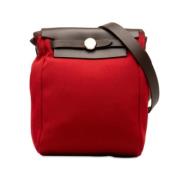 Pre-owned Canvas shoulder-bags Hermès Vintage , Red , Dames
