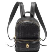 Pre-owned Leather backpacks Burberry Vintage , Black , Dames