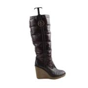 Pre-owned Fabric boots Moncler Pre-owned , Brown , Dames